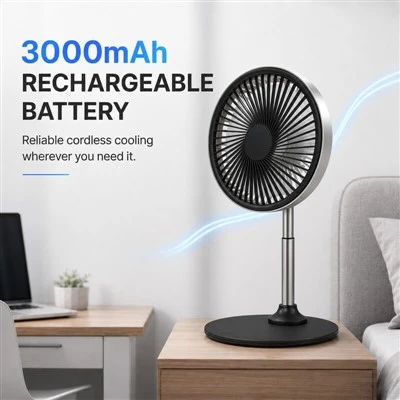 G13 teleskopski ventilator sa metalnom bazom 3-brzinski punjivi ventilator